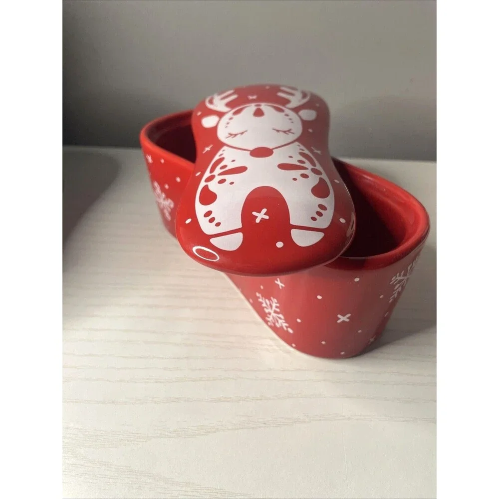 Temptations Christmas Reindeer  Ramekin 8 oz 3 Single Serve